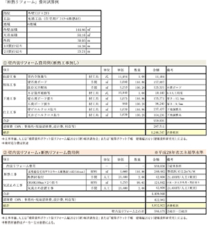 外壁断熱コスト試算例